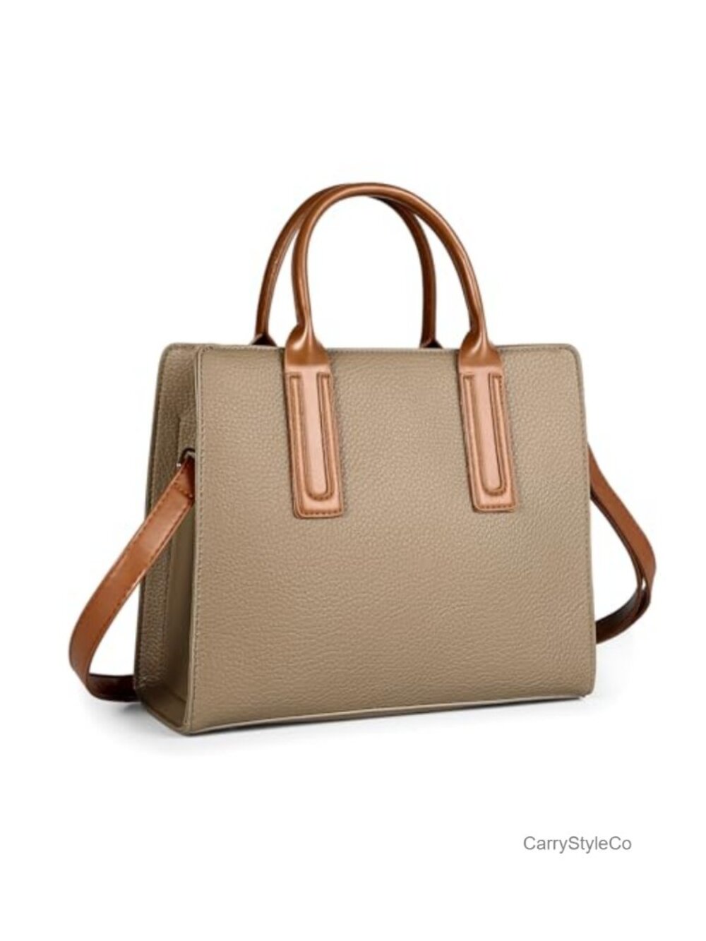 Leather Satchel Top Handle Handbag Tote Purse with Zipper